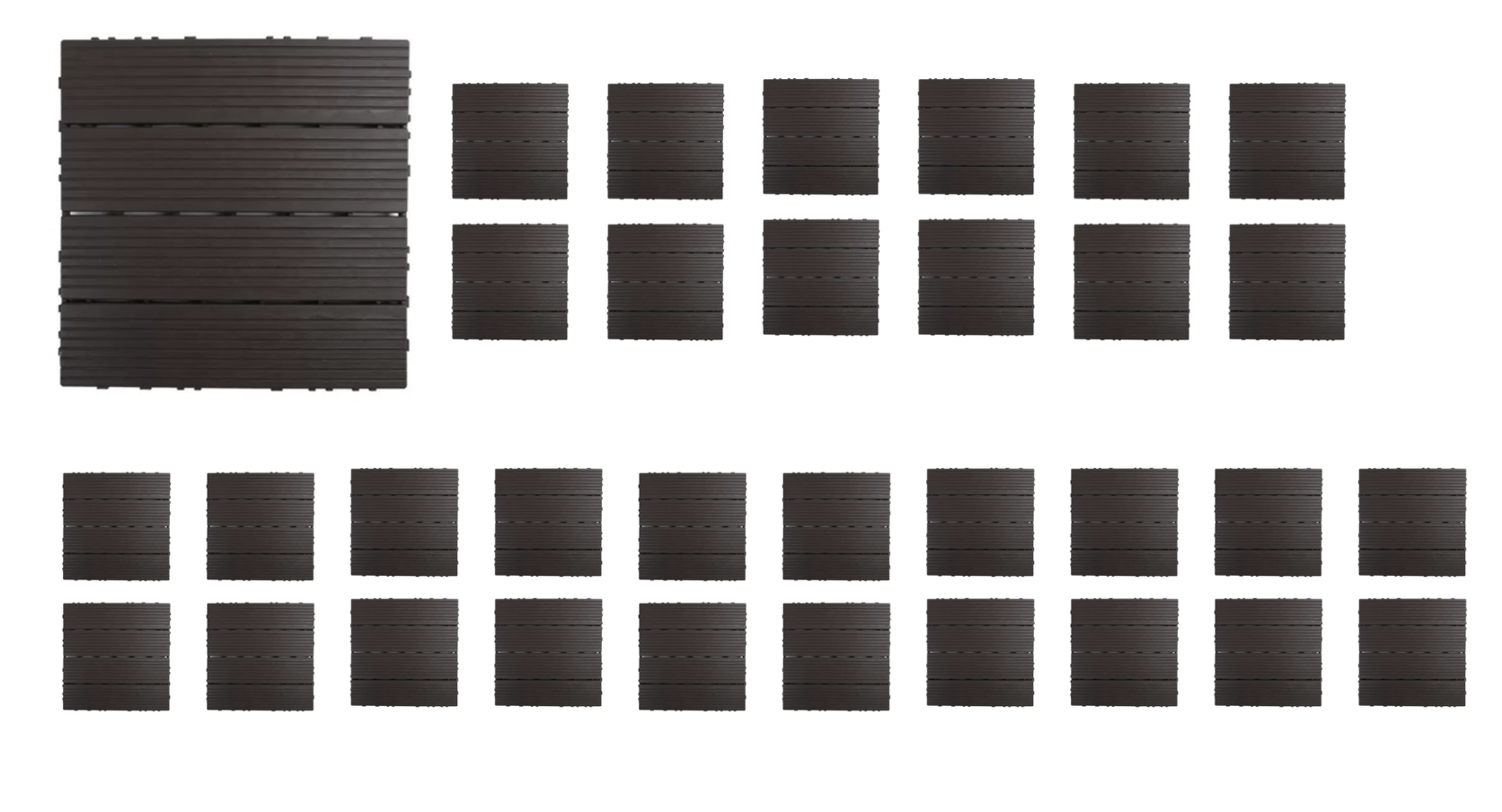 Plastic Floor Tiles, 30cm x 30cm