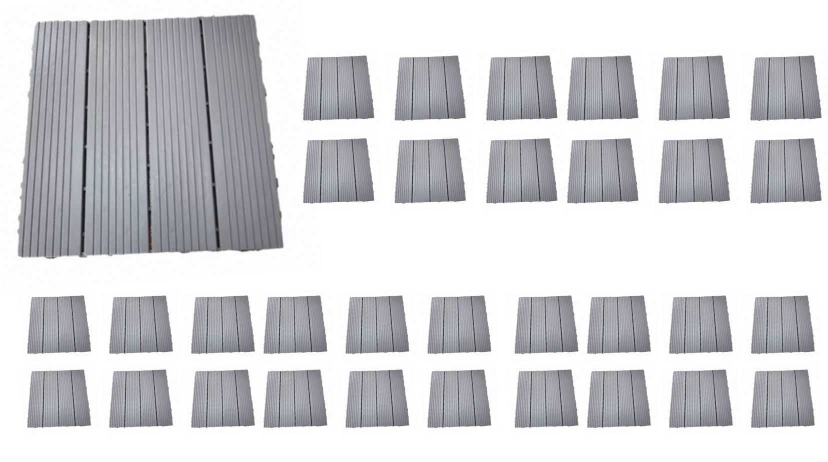 Plastic Floor Tiles, 30cm x 30cm